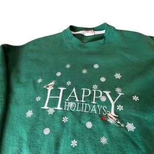 The American B*Wear Fleece Company  made in USA vintage Christmas sweatshirt